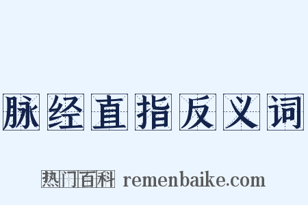 脉经直指反义词是什么意思的图片